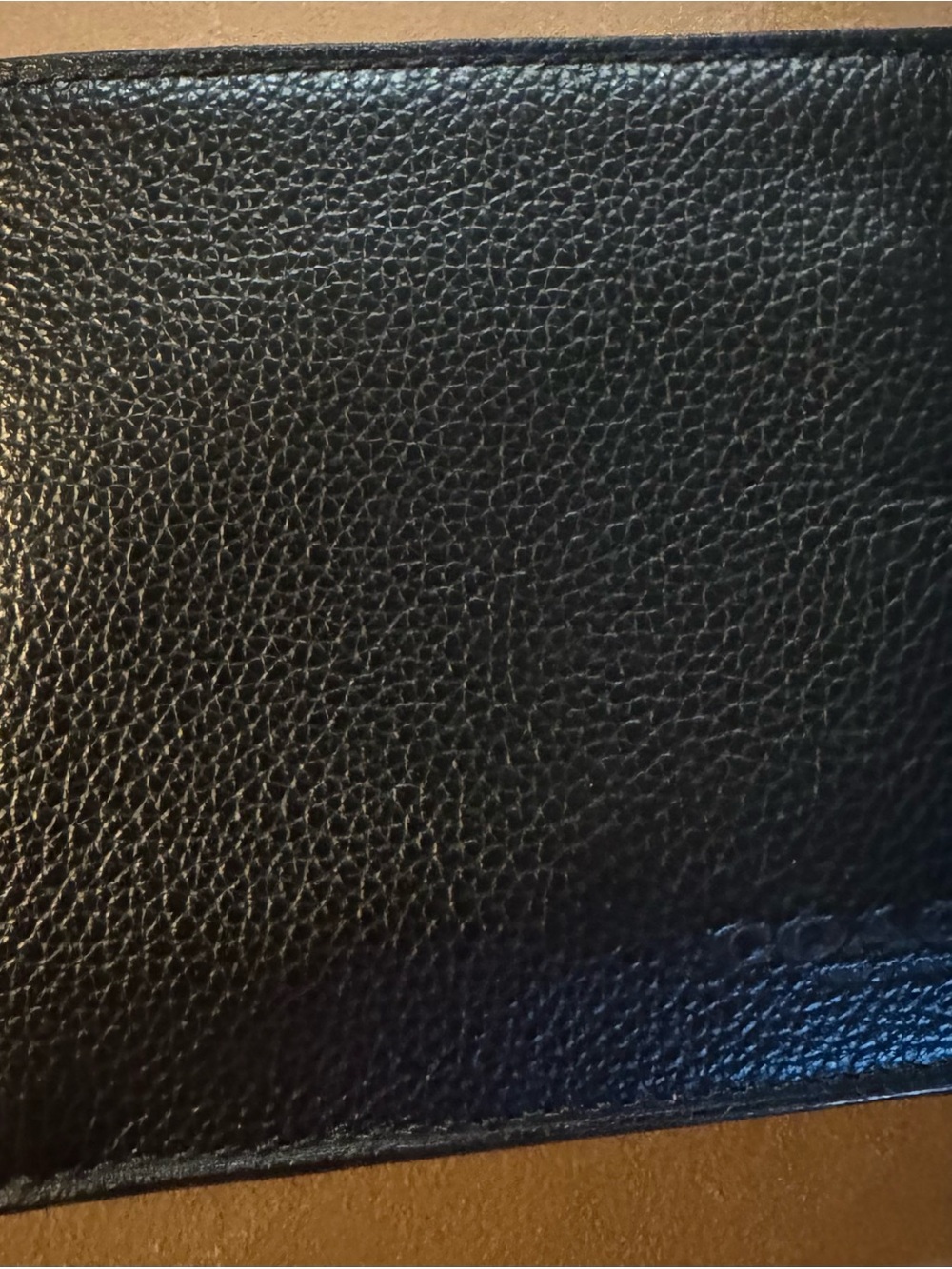 Coach Black Pebbled Leather Men's Wallet
